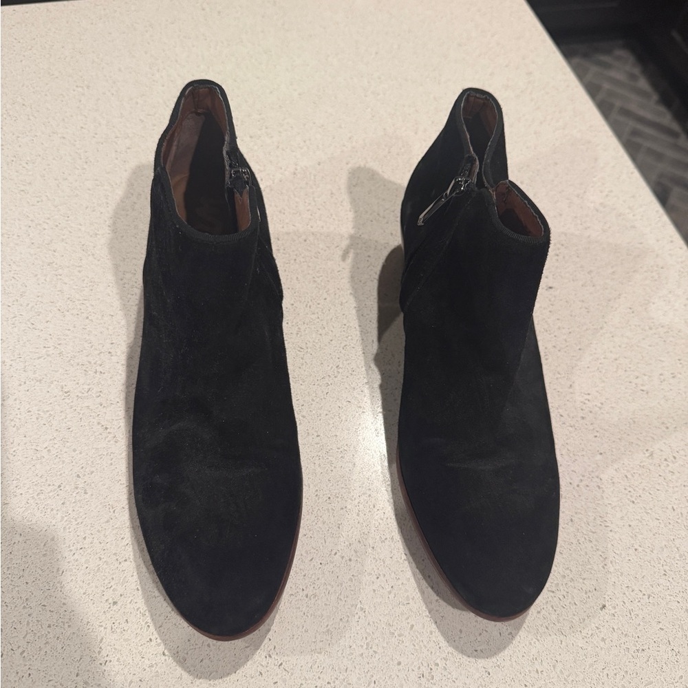 Sam Edelman Black Suede Ankle Booties